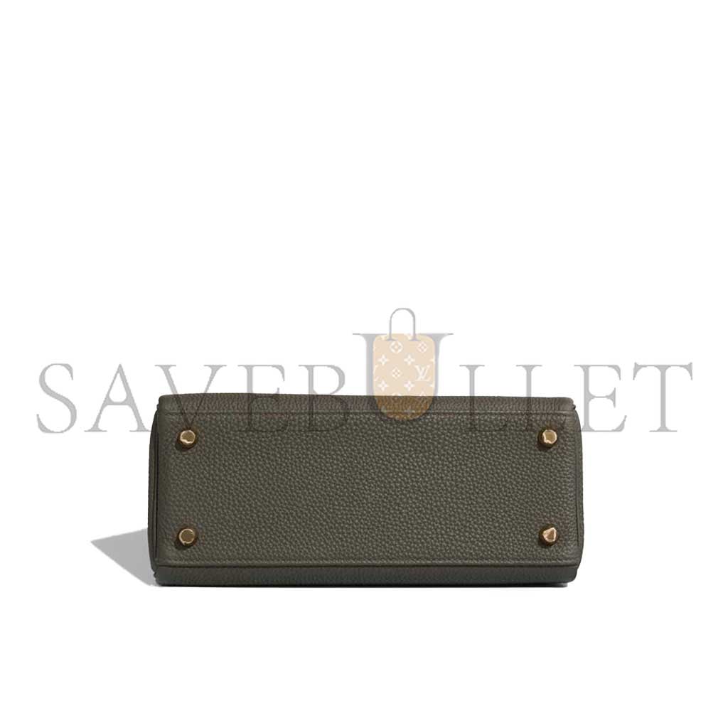 HERMÈS KELLY 25 TOGO VERT DE GRIS (25*17*7cm) 